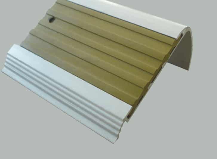 A white PVC railing with a white stripe.