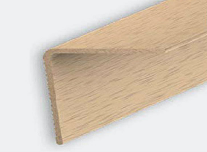 An image of a wooden curved corner guard.