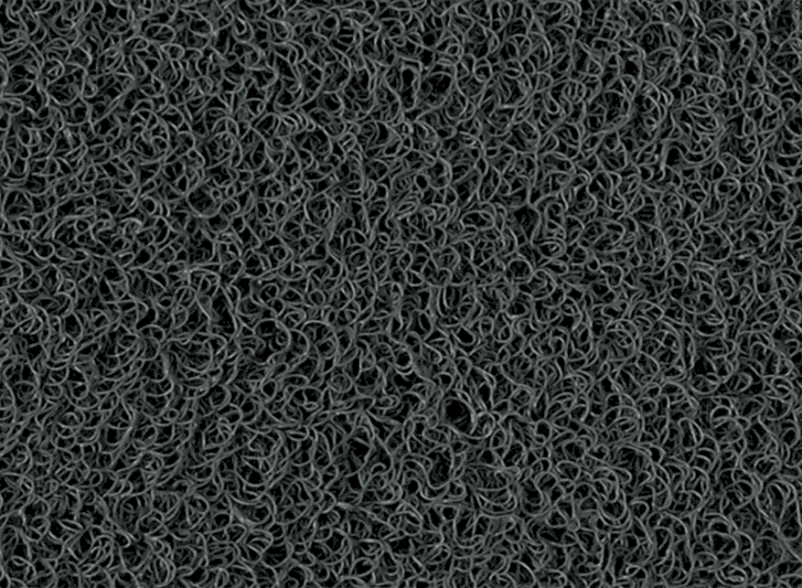 A close up image of a black textured background featuring aluminium entrance mats and pvc entrance mats.