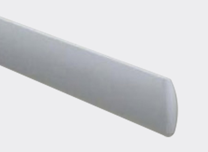 A white plastic wall guard on a white background.