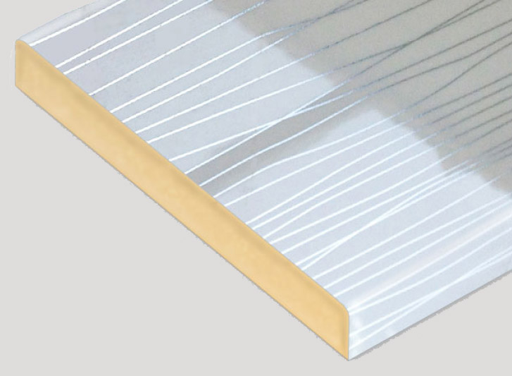 A close up of a white and yellow board.