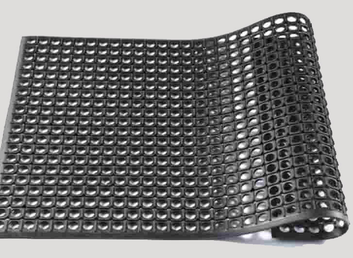 A black mat with hollows on it.