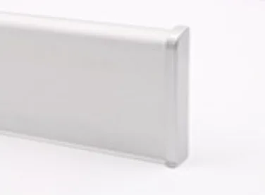 A white plastic cover for a laptop with a PVC skirting.
