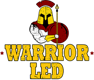 This logo showcases Warrior Wall Protection and Al Hatimi company profile, with a strong warrior motif, against a clean white background.